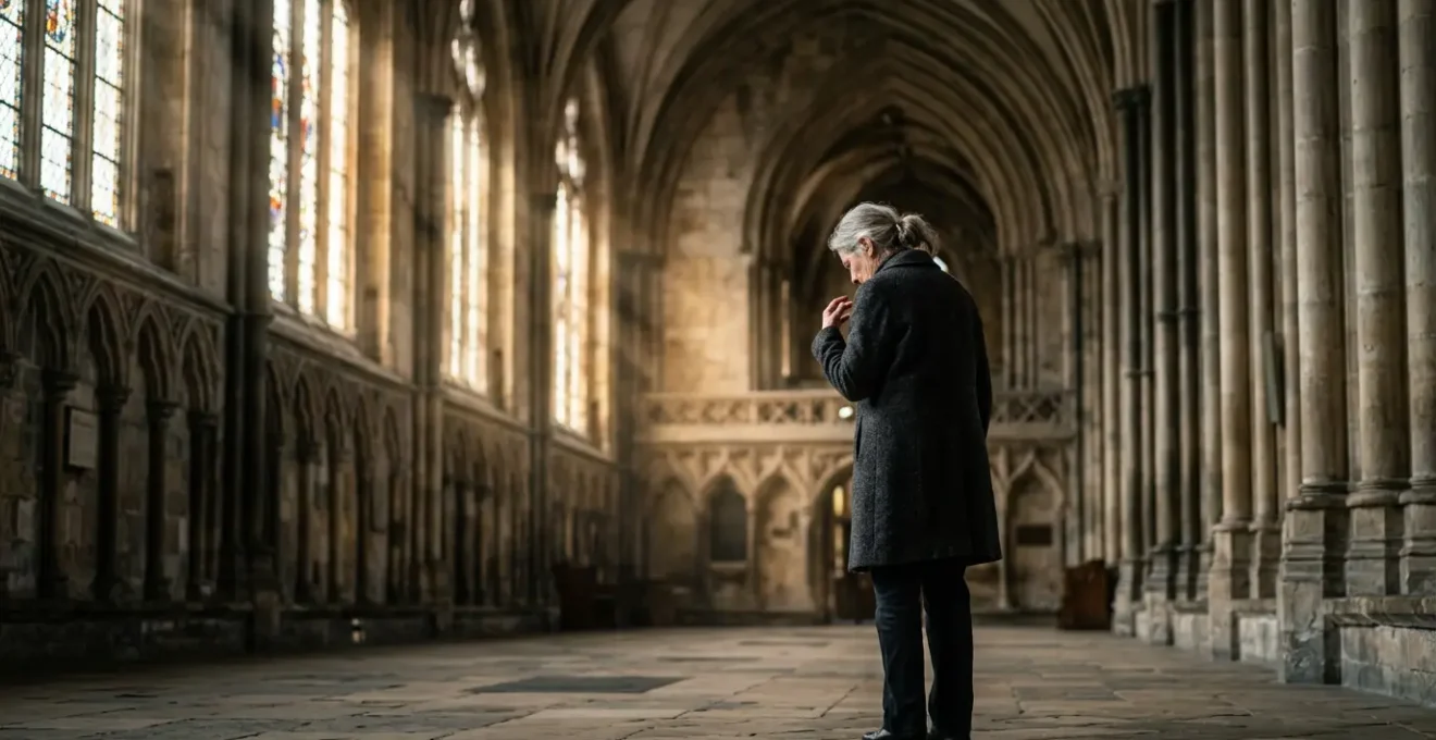 Personne ressentant une sensation étrange dans un lieu historique magnifique