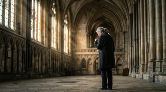 Personne ressentant une sensation étrange dans un lieu historique magnifique