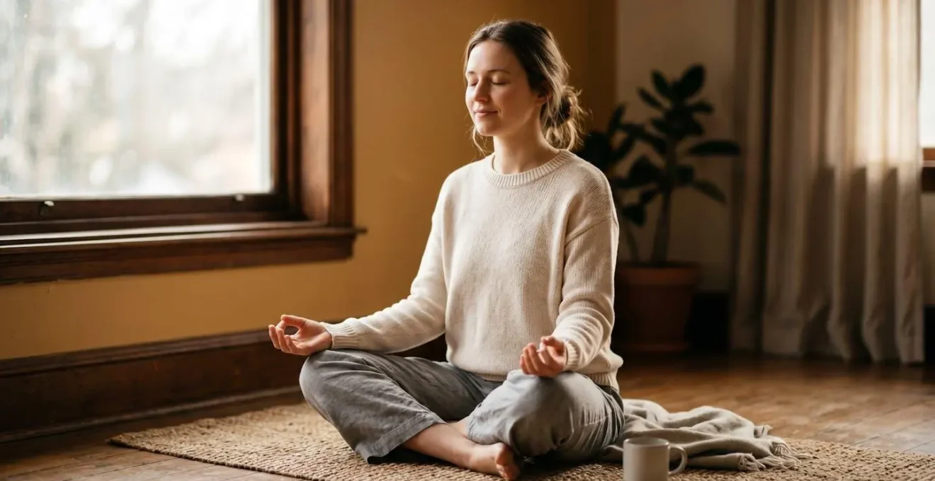 Scène matinale paisible illustrant le moment optimal pour un rituel d'ancrage préventif