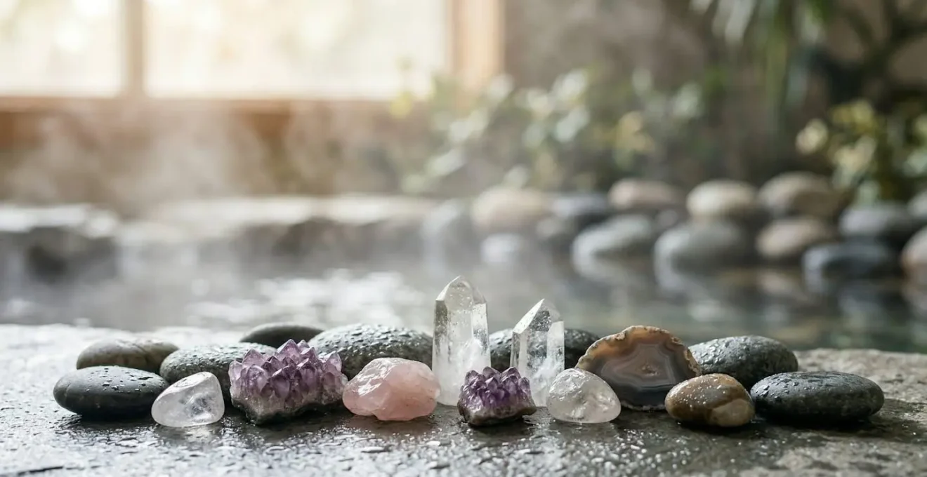 Rituel bien-être énergisant avec minéraux sous la douche